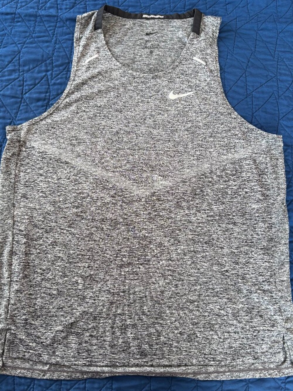 Set of 3 Nike Dri-FIT Rise 365 Running Tank Top Men's Medium Dark Heather Gray - Picture 3 of 9